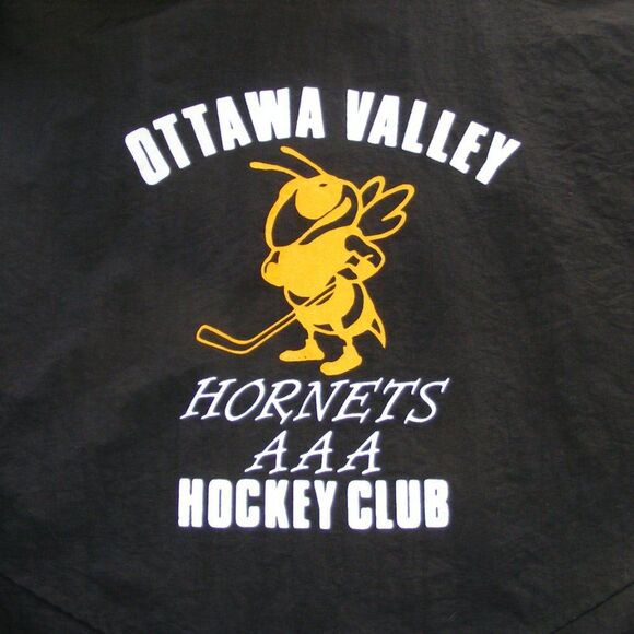 Vintage OTTAWA VALLEY AAA HOCKEY Hornets Jacket, L, #49, Black/Yellow, AAA - Picture 10 of 12